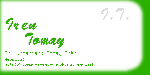 iren tomay business card